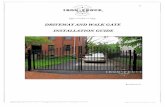 DRIVEWAY AND WALK GATE INSTALLATION GUIDE...See pages 10-12 for more info on installing gates with flange posts. • Post spacing for gate openings will vary based on gate width and
