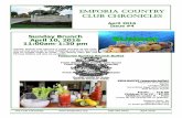 Emporia country Club Chronicles · Emporia country Club Chronicles The Club Chronicles 620-342-0343 April 2016 April 2016 Issue #4 Sunday Brunch April 10, 2016 11:00am-1:30 pm Sunday