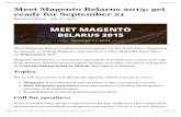 Meet Magento Belarus 2015: get ready for September 21 ... · Meet Magento Belarus 2015: get ready for September 21 - Amasty 10/12/18, 14)34 ... Magento 2 development and its place
