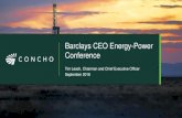 Barclays CEO Energy-Power Conference · Barclays CEO Energy-Power Conference. Forward-Looking Statements and Other Disclaimers 2 Forward-Looking Statements and Cautionary Statements