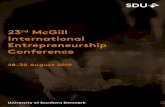 23rd McGill International Entrepreneurship …...Pioneered in 1998 by Prof. Hamid Etemad and his colleagues at McGill University Montreal, the McGill International Entrepreneurship