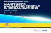 AGSM MBA Programs 2016 MNGT6275 MANAGiNG PeoPle ... · Managing People & Organisations is designed to help you understand the effect your behaviour at work, and the behaviour of those