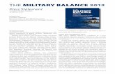 Press Statement - Contexto · Press Statement build more qualitative analysis on to The Military Balance’s renowned sets of quantitative data. SYRIA AND THE MIDDLE EAST This year’s