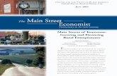 The Main Street Economist · leaving rural areas. A study by the Maine Rural Development Council identified major roadblocks to a healthy entrepreneurial economy—culture constraints,