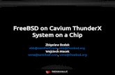 FreeBSD on Cavium ThunderX System on a Chip · FreeBSD on Cavium ThunderX SoC Setting up MSIx (LPI) interrupt for a PCIe device 1.Map interrupt collection to a ReDistributor 2.Allocate