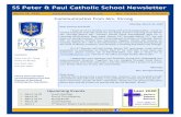 SS Peter & Paul Catholic School Newsletter · 2020-03-18 · SS Peter & Paul Catholic School Newsletter Contents Letter from Mrs. Strong 1 Mother-Son Bowling 2 Brain Break Ideas 2