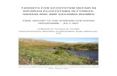 TARGETS FOR ECOSYSTEM REPAIR IN RIPARIAN ECOSYSTEMS …€¦ · RIPARIAN ECOSYSTEMS IN FYNBOS, GRASSLAND AND SAVANNA BIOMES FINAL REPORT TO THE WORKING FOR WATER PROGRAMME – JULY