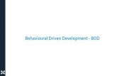 Behavioural Driven Development - BDD - B… · Let’s solve it with Test Driven Development (TDD) Write an example as a simple test Watch the test fail Write code to make the test
