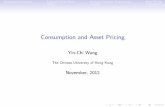 Consumption and Asset Pricing - Yin-Chi Wang's …yinchiwang.weebly.com/uploads/8/1/4/1/8141722/lec9...Also called as the ICAPM (intertemporal capital asset pricing model) or consumption-based