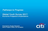 Pathways to Progress Global Youth Survey 2017...In conjunction with the expanded Pathways to Progress global investment, the Citi Foundation commissioned a survey with Ipsos to build