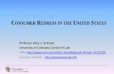 ONSUMER REDRESS IN THE UNITED TATES · EU ADR Directive: States that nationally certified ADR/ODR entities cannot use pre-dispute arbitration clauses Allows Member States to deny