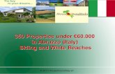 350 Properties under 60.000 in Abruzzo (Italy) Skiing and ...€¦ · - The biggest real estate agency in Abruzzo - Over 2.500 properties, within a wide range of prices (starting