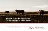 Producer templates - Agrifutures Australia€¦ · Producer templates (this document) These templates provide guidance to individual businesses on how to construct their stories and