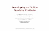Developing an Online Teaching Portfolio winter2017e...Title Developing an Online Teaching Portfolio_winter2017e Author Jason Schreiner Created Date 1/27/2017 6:44:08 PM