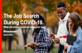 The Job Search During COVID-19. - Handshake · 2020-06-16 · Students are still ﬁnding time to engage, but they are balancing the job search with other concerns like family, physical