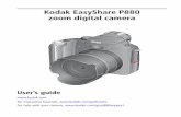 Kodak EasyShare P880 zoom digital 2018-11-30آ  Kodak EasyShare P880 zoom digital camera Userâ€™s guide