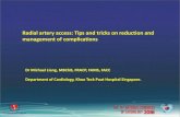 Radial artery access: Tips and tricks on reduction …vnha.org.vn/upload/hoinghi/dh152016/Dr Michael Liang...Radial artery access: Tips and tricks on reduction and management of complications