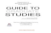 Mining and Geological Engineering - Guide to Graduate Studies · 2018-07-27 · Mining & Geological Engineering Previous Version R09 MM which was approved November, 2014 This version