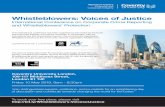 Whistleblowers: Voices of Justice - WordPress.com€¦ · discussion of the intimate connection between crime reporting and whistleblowing within both the private and public sector.
