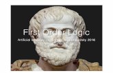 First Order Logic - Santa Clara Universitytschwarz/COEN266/FirstOrderLogic.pdfSyntax and Semantics of First-Order Logic • Perils of translations to First Order Logic • How to express