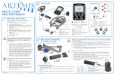 QUICK START AND REFERENCE - Seascape Subsea BV€¦ · in the user guide. l Use only the supplied Artemis charger with the Artemis NiMH battery packs. l Do not allow the charger or