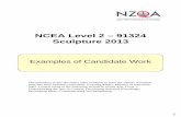 NCEA Level 2 – 91324 Sculpture 2013...1 NCEA Level 2 – 91324 Sculpture 2013 Examples of Candidate Work The portfolios in this document offer evidence to meet the criteria consistent