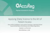Payment Assurance for Hospitals - Washington-Alaska HFMA · Payment Assurance for Hospitals Applying [Data] Science to the Art of ... Scheduling 3. Pre-Registration 4. Arrival 5.
