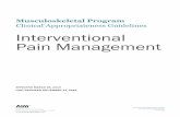 Musculoskeletal Program Clinical Appropriateness ... · interlaminar approach, transforaminal approach, or caudal approach (through the sacral hiatus at the sacral canal). Selective