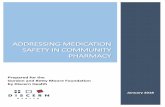 ADDRESSING MEDICATIO N SAFETY IN COMMUNITY PHARMACYdiscernhealth.com/wp-content/uploads/2018/07/... · Pharmacy Staff and Roles Pharmacist and pharmacy technician education and licensure