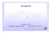 Verapamil slides - Nov 1No carcinogenicity studies of verapamil (alone) in animals are available in the published literature • Physicians’ Desk Reference (PDR) reports results