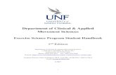 Department of Clinical & Applied Movement Sciences · 2nd Edition Department of Clinical & Applied Movement Sciences 1 UNF Drive, Building 39, Room 2037 Jacksonville, FL 32224-2649