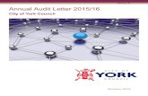 Annual Audit Letter 2015/16 - York A...2 01 Key messages Our Annual Audit Letter provides a summary of our work and findings for the 2015/16 audit period for Members and other interested
