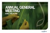 ANNUAL GENERAL MEETING - Syngenta · Annual General Meeting | Basel, April 26, 2016 Large products in smaller segments PRODUKT INDICATION CROP STATUS LAUNCH YEAR PEAK SALES Fungicide