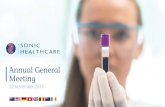 Annual General Meeting - Sonic Healthcare · 2017-11-21 · Sonic Healthcare | 2017 Annual General Meeting - FY 2017 result in line with guidance - Headline results (underlying, constant