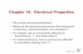 Chapter 18: Electrical Propertiescourses.washington.edu/mse170/lecture_notes/RinaldiF09/Lecture25.pdfChapter 18 - 5 • Room T values (Ohm-m)-1 Selected values from Tables 18.1, 18.3,