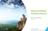 SIDOTI & COMPANY Fall 2018 Conference · Investor Presentation September 2018 NASDAQ and TSX: NEPT Headquartered in Laval, Quebec, Canada SIDOTI & COMPANY Fall 2018 Conference . or