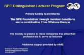 SPE Distinguished Lecturer Program · SPE Distinguished Lecturer Program Primary funding is provided by The SPE Foundation through member donations ... 21-Jul-11 Carbon Management