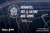 HUMANITIES, ARTS & CULTURE DATA SUMMIT HUMANITIES, ARTS & CULTURE DATA SUMMIT 14-15 March 2018, Canberra