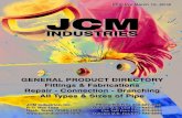 Repair, Connection, & Branching Pipe Fittings - JCM ......repair sewer pipe, single and multi-band versions. Sizes 4” - 48”. 110 Patch Clamp 111 Full-Repair Clamp Fast, economical