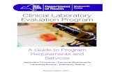 Clinical Laboratory Evaluation Program · The Clinical Laboratory Evaluation Program Thec Clini al Laboratory Evaluation Program (CLEP) administers the activities of the Clinical
