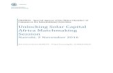 Unlocking Solar Capital Africa Matchmaking Session · 2018-01-18 · PROMOS – Special Agency of the Milan Chamber of Commerce for International Activities Unlocking Solar Capital