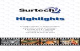 Highlights - Surtech Leaflet... · 2 off robot cells for linishing and polishing castings. At the time Eurotech were the largest subcontract polishing Company for aluminium castings
