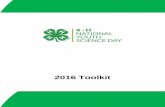 2016 Toolkit - 4-H · 2018-02-06 · 4-H NYSD 2016 Page 8 Social Media Guide 4-H National Youth Science Day SOCIAL MEDIA These are some sample messaging that local clubs can use to