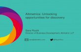 Altmetrics: Unlocking opportunities for discovery Altmetrics: Unlocking opportunities for discovery