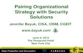 Pairing Organizational Strategy with Security Solutions · Pairing Organizational Strategy with Security Solutions June 9, 2010 The Roosevelt Hotel. New York City. Jennifer Bayuk,