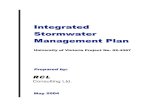 Integrated Stormwater Management Plan€¦ · Integrated Stormwater Management Plan v Executive Summary The University of Victoria 2003 Campus Plan identified the need to create an