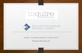 Inquire Australia seminar, 16 June 2016 Melinda Richards SC · Inquire Australia seminar, 16 June 2016 . Melinda Richards SC . Royal Commissions A historical perspective . The Domesday
