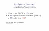 Confidence Intervals - University Corporation for ...ericg/GillelandCItalkVxColloquium2010.pdf · Confidence Intervals • Hypothesis testing – Given a null hypothesis (e.g., “Model
