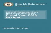 FY 2018 - Introduction - v3 Year Budgets/Operating... · 2017-02-02 · FY 2018 Budget Documents Governor Raimondo’s FY 2018 Executive Summary is the first of eight documents that