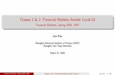 Classes 1 & 2: Financial Markets Amidst Covid-19en.saif.sjtu.edu.cn/junpan/FMar_2020/slides_Markets.pdf · Equity Markets’ Reactions to Covid-19: US and China Jan s w w 2020 0.65